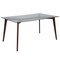 Merrick Lane 1st Avenue Dining Table Rectangular 59" Glass Top Dining Room Table With Solid Beechwood Frame